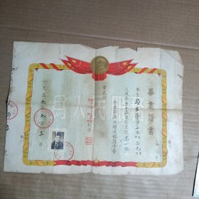 潍坊市职工业余学校第二区校高小班毕业证书（1957年）