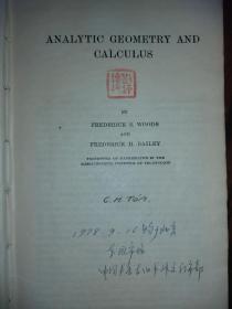 analytic geometry and calculus    精装