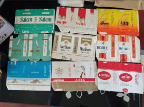 早期烟标 salem 新潮 人参烟 乘风 marlboro 好乐 云雾山 五朵金花 丽都