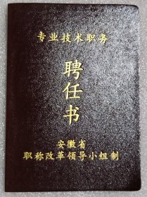 专业技术职务聘任书（空白）