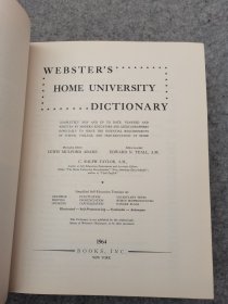 Webster's Home university dictionary（韦伯斯特家庭大学词典）