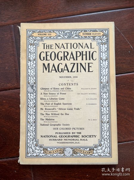 1910年11月美国国家地理杂志（The national geographic magazine)中国和朝鲜的见闻录