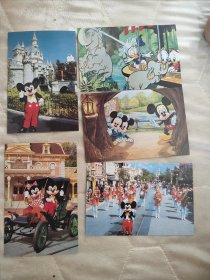 米老鼠和唐老鸭明信片 十张，87年福建版
