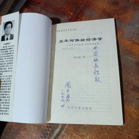 效率与供给经济学:中国经济的制度→行为→效率→供给分析.