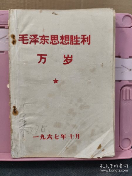 毛泽东思想胜利万岁 带伟人照片一张