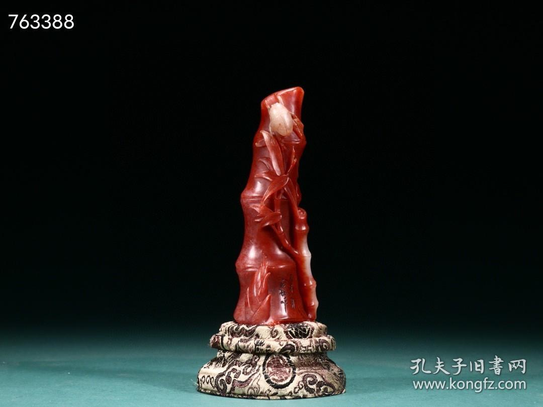 点击查看原图 旧藏·寿山石竹节印章摆件。