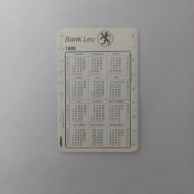 Bank Leu 列岛银行1985年卡历