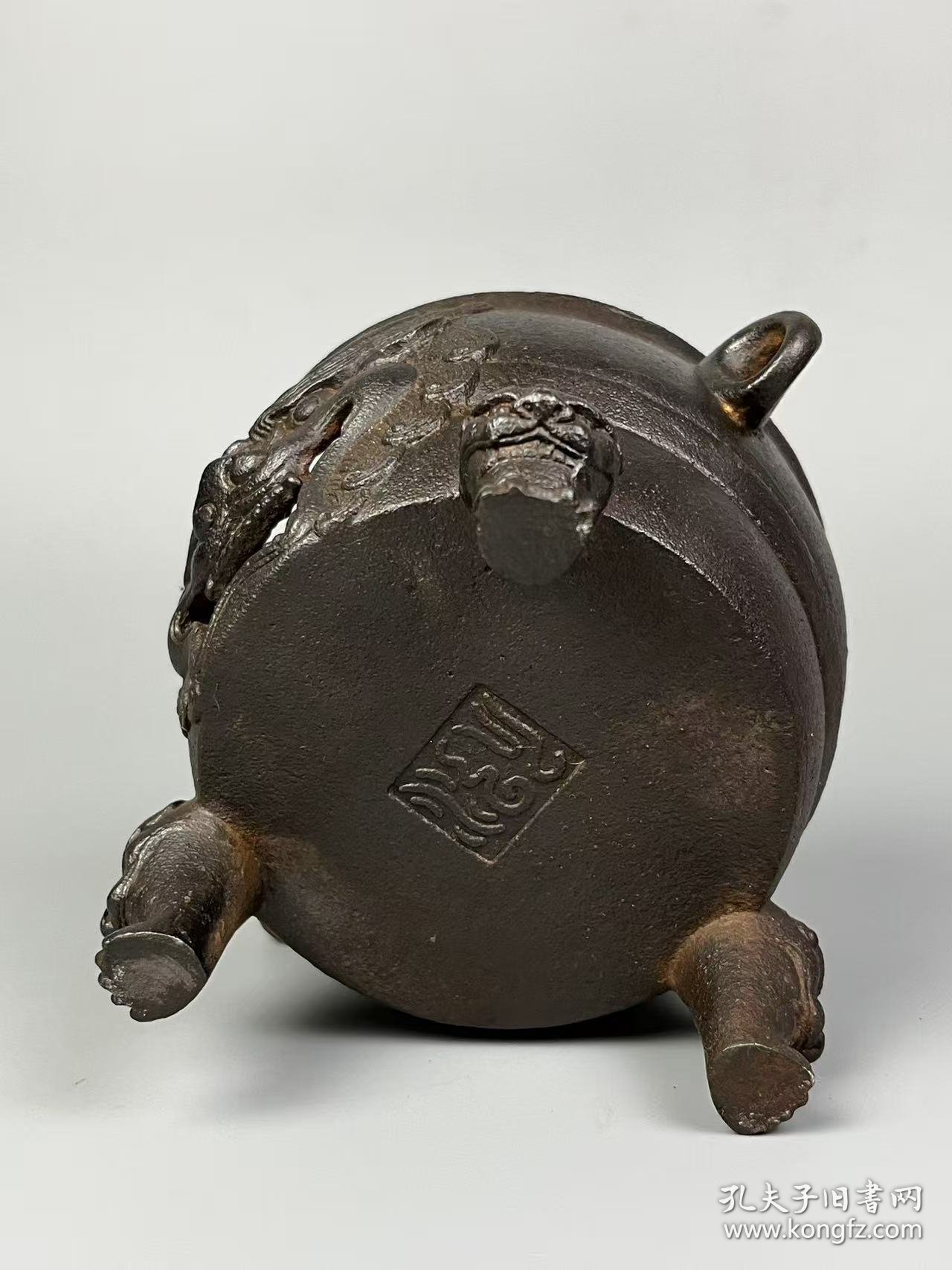 旧藏【京剧脸谱铜壶+铸铁炉】整套，全品完整，实拍如图！