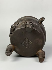 旧藏【京剧脸谱铜壶+铸铁炉】整套，全品完整，实拍如图！