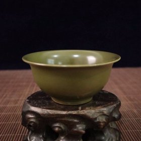 明万历款茶叶末釉小碗全品老货下乡收藏瓷器全品高5cm口径10.8cm