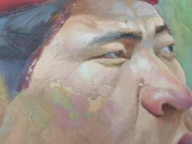 署名不详人物肖像油画“瑶族男青年肖像”
