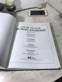 1984年COLOR ATLAS OF HUMAN ANATOMY 人体解剖彩色图集，伦敦大学解剖学教授联合主编，大16开357页精装