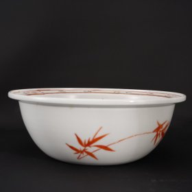 清同治彩婴戏纹碗古董古玩古瓷器收藏