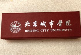 北京城市学院校徽金属书签套装