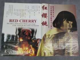 电影《红樱桃》特大海报（1995年百花奖影片）【海报背后品相很不好】