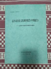 高平市历史文化调查报告（中期报告）——以高平市庙宇和碑刻为重点