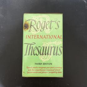 Roget's International Thesaurus 罗杰的国际的词库第三版