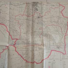 枣庄市1985地图，好像是半张，没有市中区，好多地名现在都不用了。