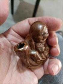 紫金釉弥勒佛水滴