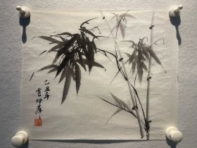 卢坤峰，画，34.5*42cm，墨竹软片，
