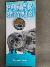澳大利亚纪念币，2013年北极动物海豹，1澳元