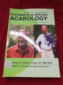 SYSTEMATIC &APPLIED ACAROLOGYB Volume 23,Numbers 7-9 ，pp.1217-1888 2018