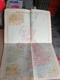 英国、爱尔兰地图  1987年制