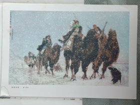 现代中国画选 第一辑 之 洪荒风雪 黄胄 画