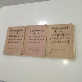 平陆县计委1975—1976年老文件3本，档案馆流出，完整。内容见目录。