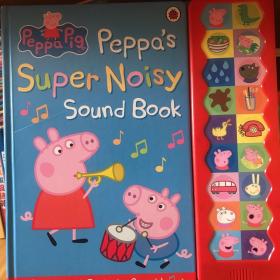 粉红猪小妹英文原版绘本 纸板按键玩具发声书 实物拍图 现货小猪佩奇发声书 英文原版：Peppa Pig: Peppa's Super Noisy Sound Book