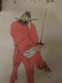 钟馗，镜片，下乡收到的画心67+46cm。近代仿品，纯手绘！不退换