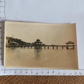 民国杭州风景照西湖博览会桥（角度独特）