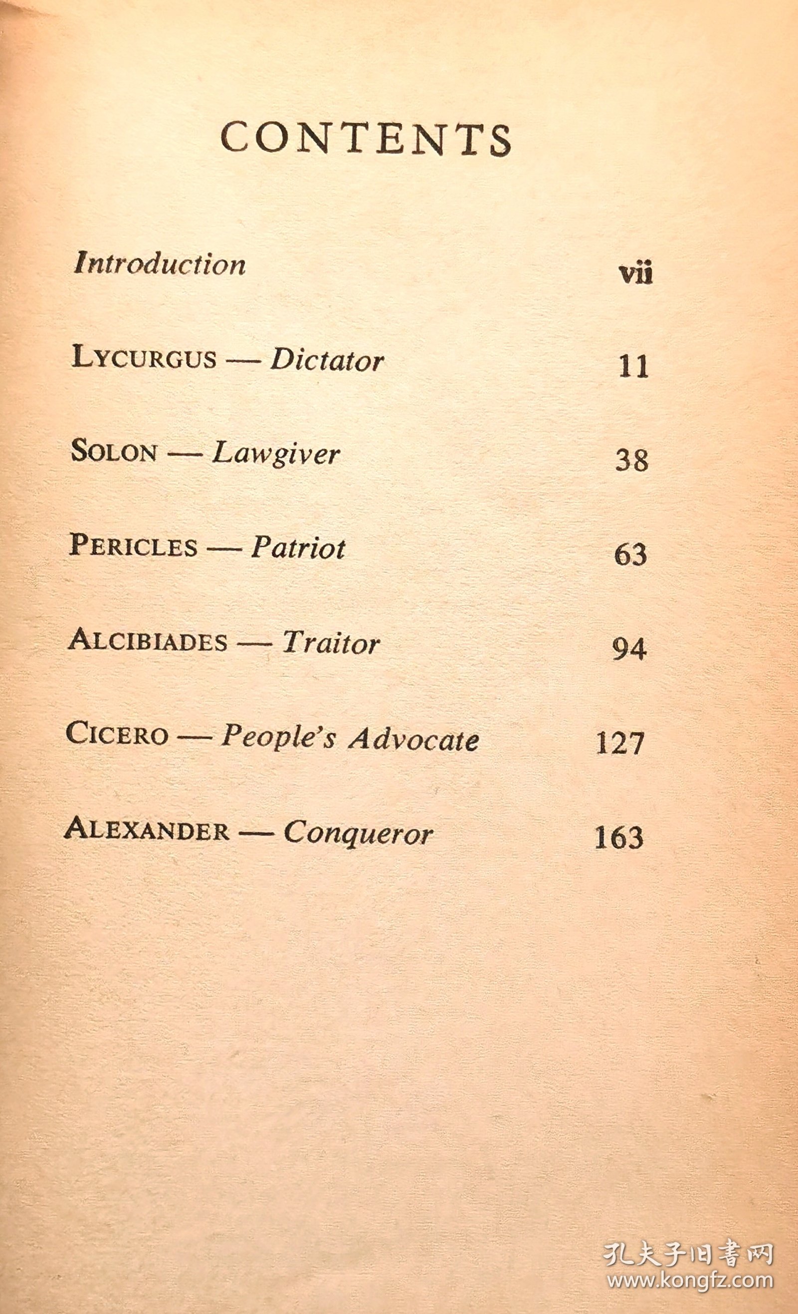 Life Stories of Men Who Shaped History from Plutarch's Lives （古希腊罗马）英文原版书