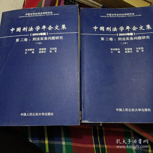 中国刑法学年会文集.2003年度.第二卷.刑法实务问题研究