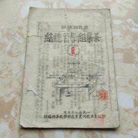 茶叶资料:1952年农民训练班 茶叶组学习总结 油印本