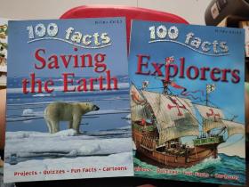 探险家(100事实) Explorers (100 Facts)+100 FACTS SAVING THE EARTH 英文原版16开绘本