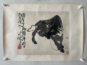 马南坡，国画作品，马南坡，(1940-2008)河北大城县人。书香门第出身，自幼酷爱书画。擅长画动物，画驴堪称一绝，有画驴大师之誉。