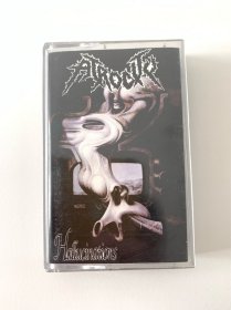 Atrocity - Hallucinations，美版摇滚 德国死亡金属大牌1990年经典专辑 封面瑞士异形之父黑暗艺术大师h.r.giger吉格尔设计封面 磁带卡带 品相不错 个人收藏