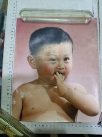 60-70年代照相馆娃娃大照片一张
