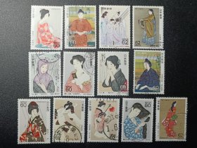 日本邮票，1985-1991 集邮周美女浮世绘13全