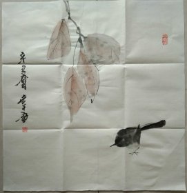 书画名家笔墨真迹 禅意画家吴世平花鸟作品