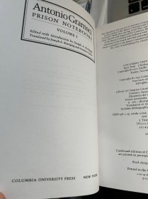 Gramsci 葛兰西《狱中札记 》Antonio Gramsci Prison Notebooks 英文版，三卷本，将近2000页，个人闲置影印资料，书脊自己手写的，内页完好，三册合售