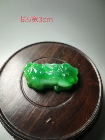 乡下收的清代翡翠貔貅挂件