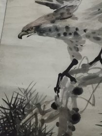 澄海著名画家 半楼主人李永平老师70年代早期大幅“雄鹰图””作品