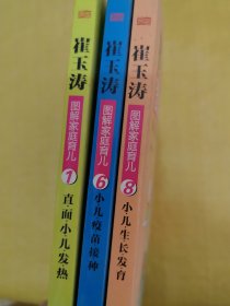 崔玉涛图解家庭育儿1：直面小儿发热6：小儿疫苗接种8：小儿生长发育（3本合售）