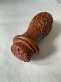 手工雕刻，老木雕葫芦型福禄寿纹蝈蝈等鸣虫饲养器具