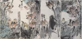 【终身保真字画】姚又崇老师，68X34X4四条屏作品欣赏[玫瑰][玫瑰][玫瑰]
现为中国美术家协会会员、中国少数民族美术促进会会员 。方增先书画艺术研究院副院长、北京黑马汇艺术公社社长、深圳罗湖画院特聘画师。