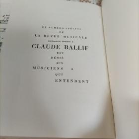 CLAUDE BALLIF ESSAIS ETUDES DOCUMENTS