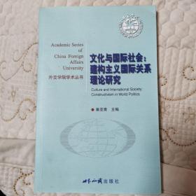 文化与国际社会：建构主义国际关系理论研究