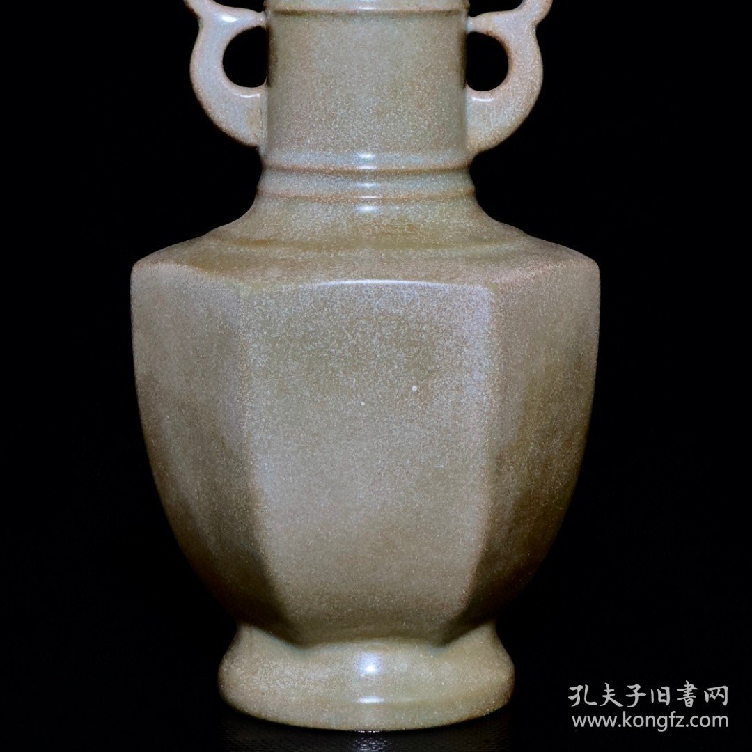 宋汝窑双耳瓶 23/13厘米